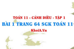 Bài 1 trang 64 SGK Toán 11 tập 1 Cánh Diều